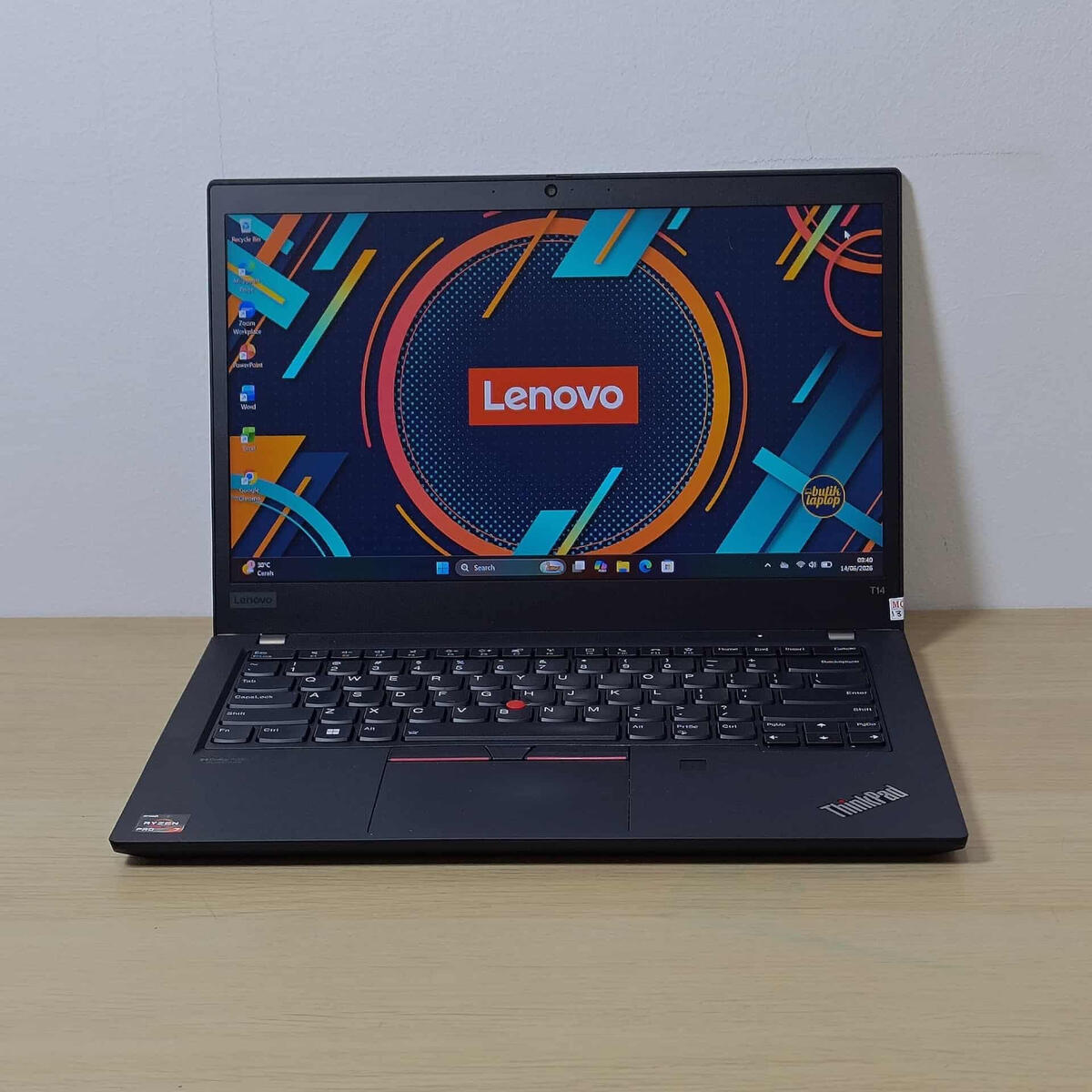 Lenovo Thinkpad T14G2 Depan Tengah Lenovo Thinkpad T14G2 Tengah Butik Laptop